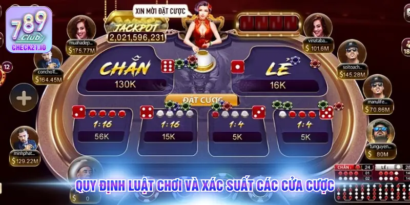 Quy định luật chơi và xác suất các cửa cược